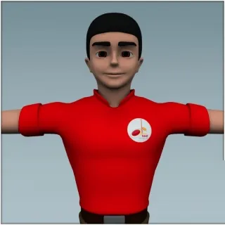 卡通版人物maya模型下载 有衣服非常帅的小男孩maya人物模型下载