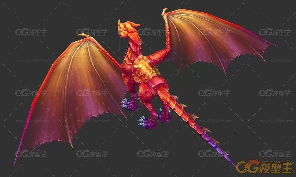 西方火龙坐骑3D模型-3