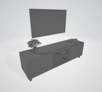 【3D模型】简约风格电视柜