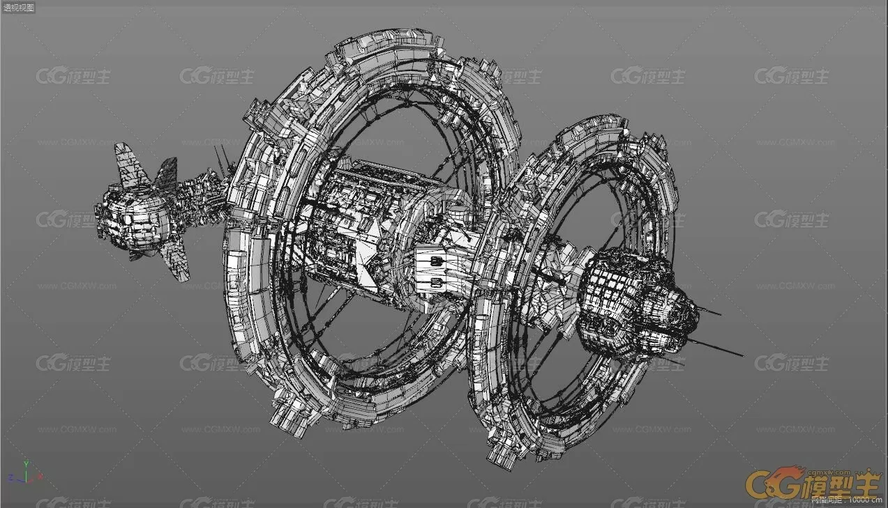 【3D模型】太空卫星空间站-3