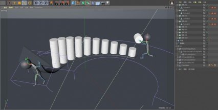 【3D模型】商务 业绩指标增长小人