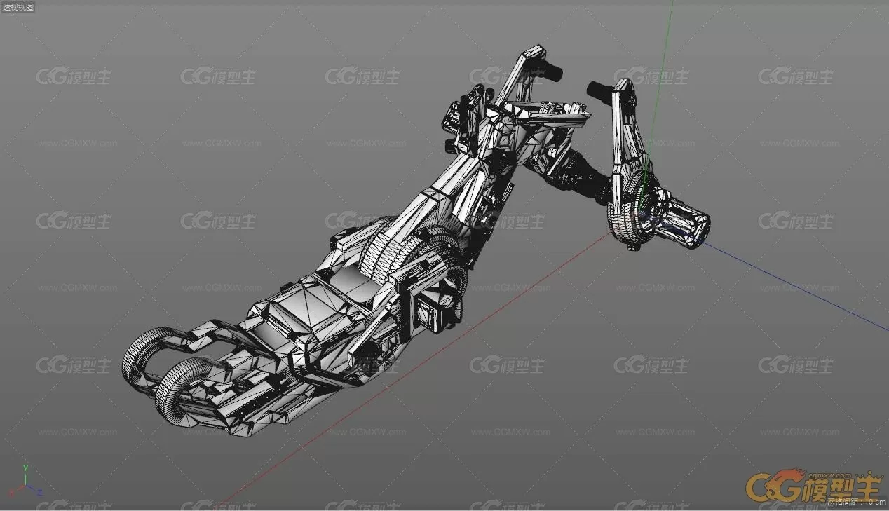 【3D模型】科幻次世代摩托机车高模-5