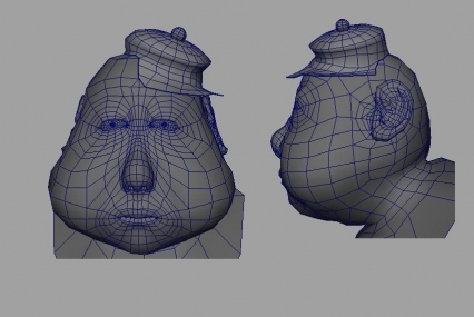 一个很憨厚戴帽子的胖子maya模型下载！很滑稽很搞笑哦！