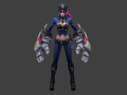 科幻机械大手女警察3dmax模型！