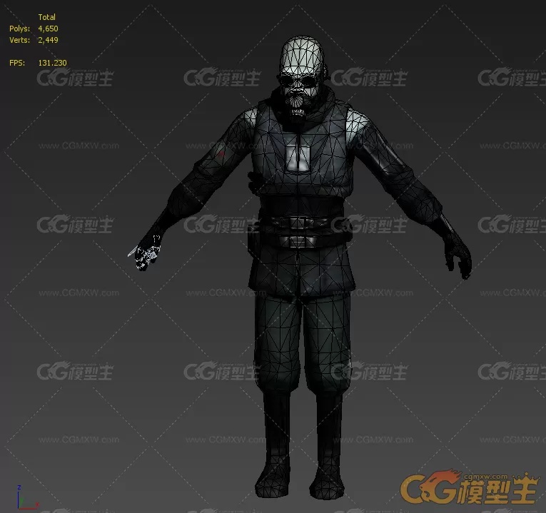 生化警察3dmax模型下载！防化警察max模型下载！Police Half Life 2 rig with textures-5