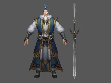 神雕_丘处机3D模型下载