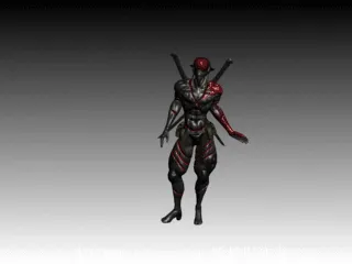 ZERO人福利_男带CS动作3dma下载！带跳舞动作的杀手武者游戏角色3dmax模型下载！