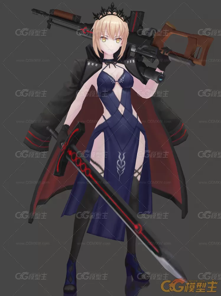 Saber Alter（FBX格式）-1