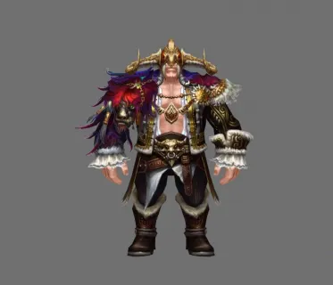 牛角头盔肌肉战士和两个骑士战士3d游戏模型下载 含材质加贴图游戏战士3d模型下载