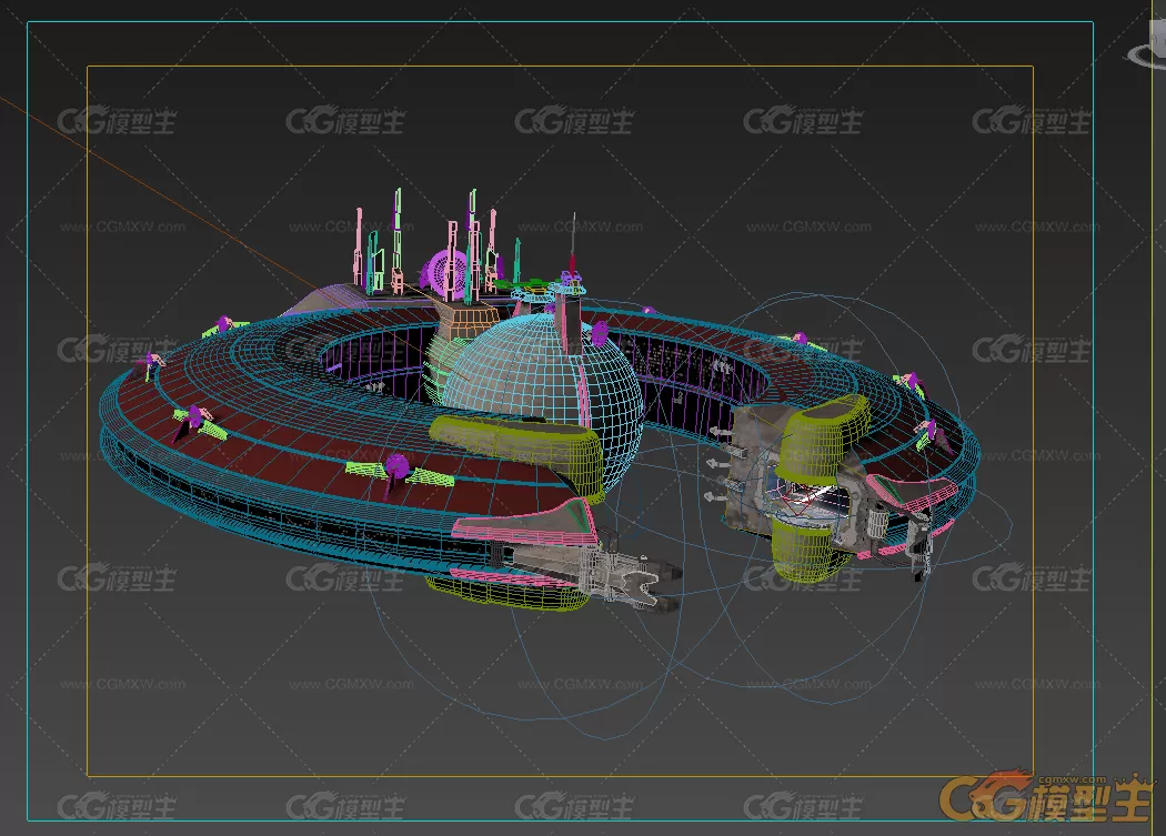 科幻空间站3D模型下载-2