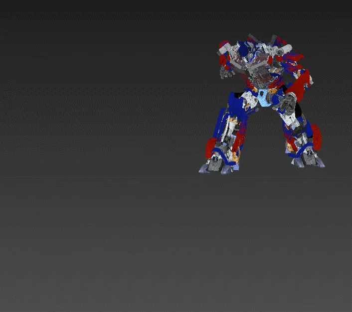 擎天柱3d模型 有动画 低模
