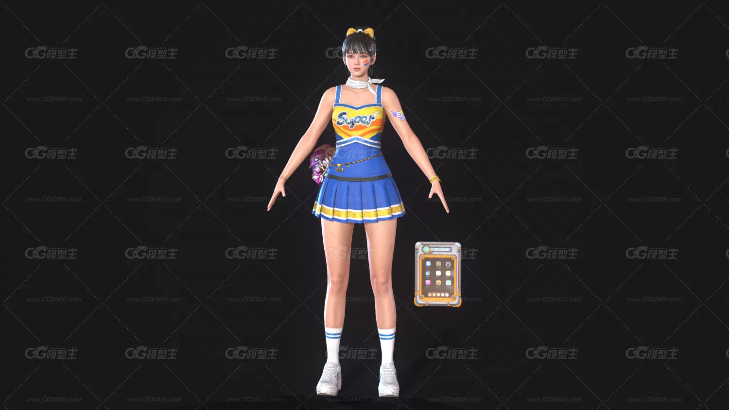 女高中生3d模型-2