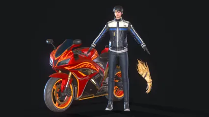 摩托车手模型 赛车手 摩托车模型