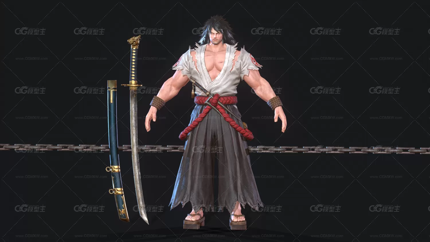 男武士3d模型-1