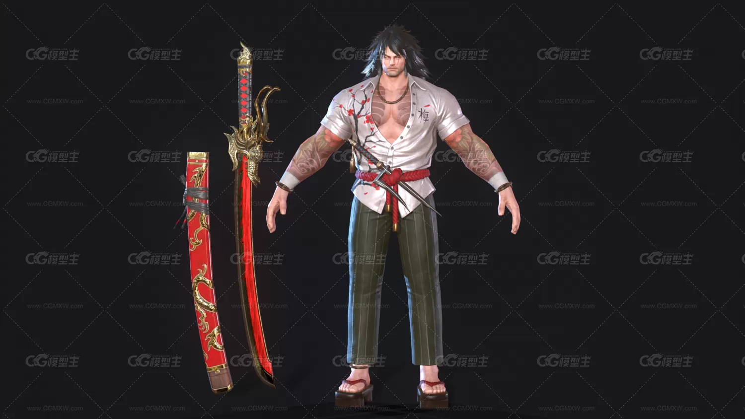 男武士3d模型-3