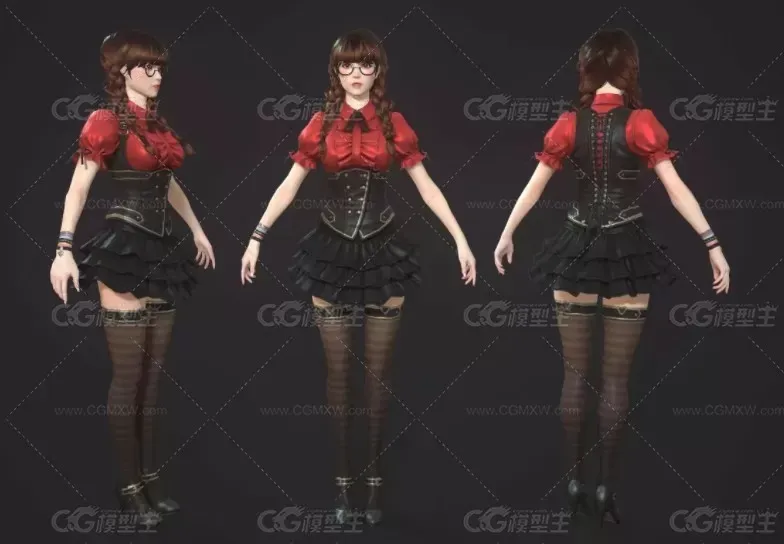次时代女孩 3dmax-3