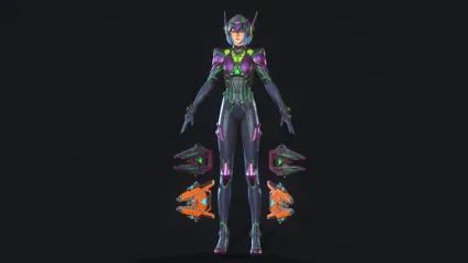 科幻游戏女角色模型