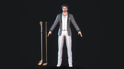 高尔夫型男3D模型