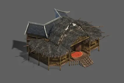 黑龙潭茅草屋