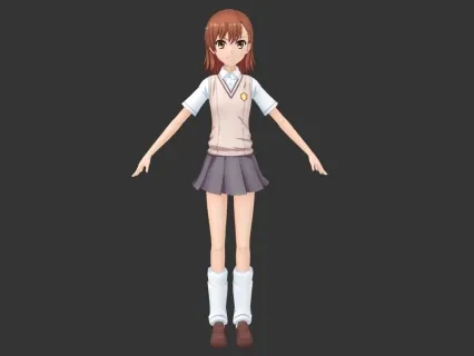 日式卡通女角色模型