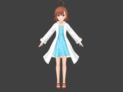 卡通小女孩3D模型