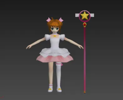 卡通女孩3D模型