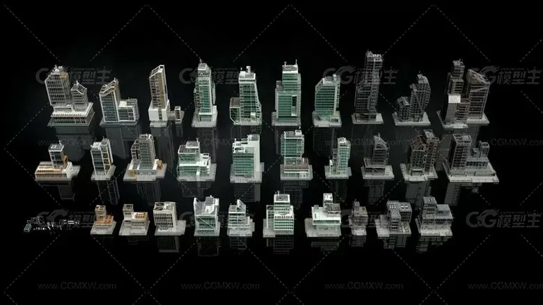 建筑楼房办公楼写字楼高楼大厦3D模型-1
