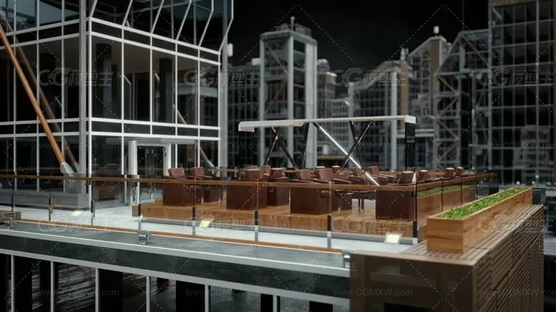 建筑楼房办公楼写字楼高楼大厦3D模型-3