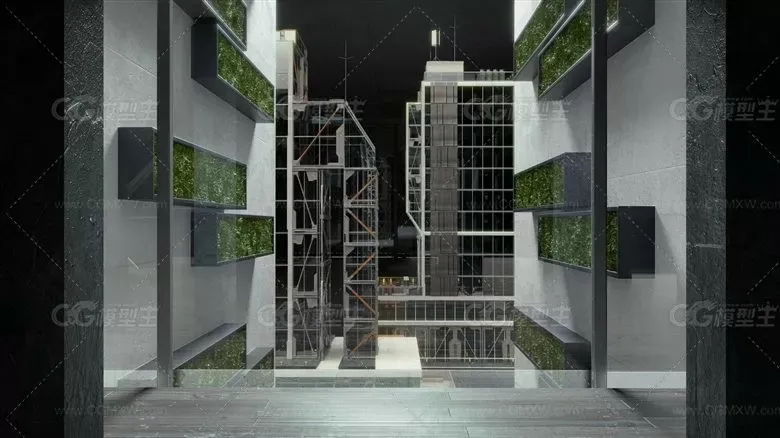 建筑楼房办公楼写字楼高楼大厦3D模型-4