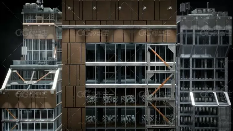 建筑楼房办公楼写字楼高楼大厦3D模型-7