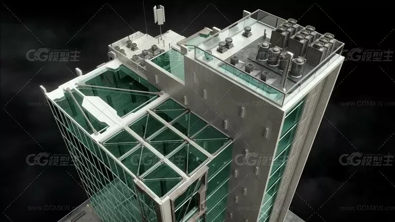 建筑楼房办公楼写字楼高楼大厦3D模型-8