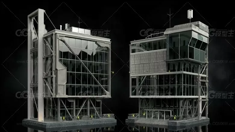 建筑楼房办公楼写字楼高楼大厦3D模型-10