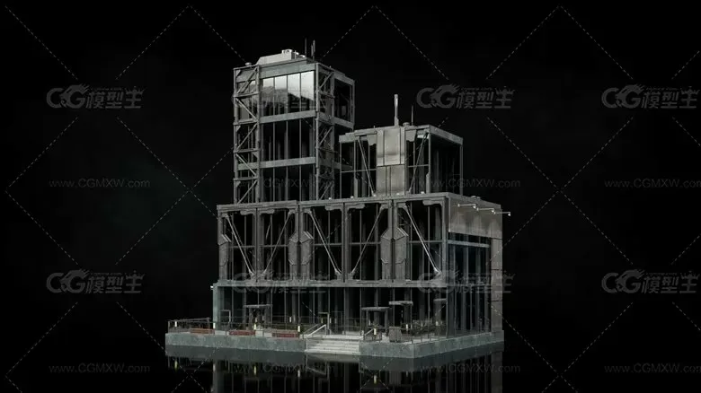建筑楼房办公楼写字楼高楼大厦3D模型-11