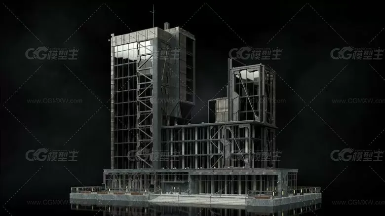 建筑楼房办公楼写字楼高楼大厦3D模型-15