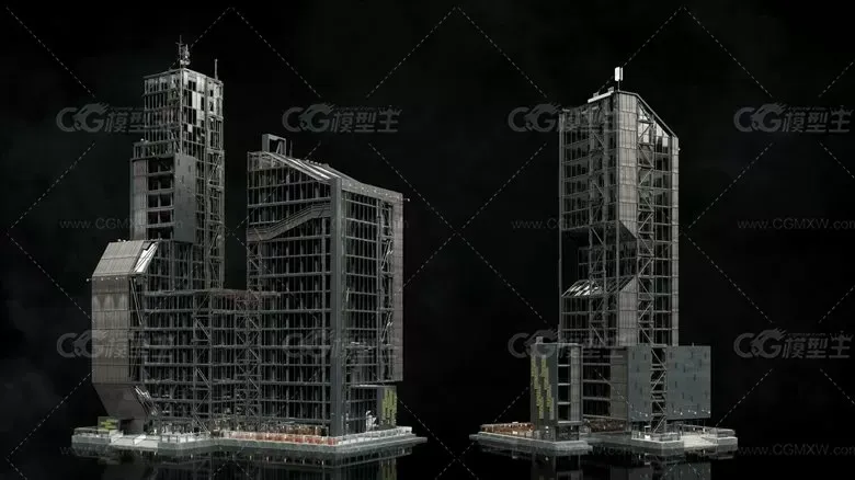 建筑楼房办公楼写字楼高楼大厦3D模型-21