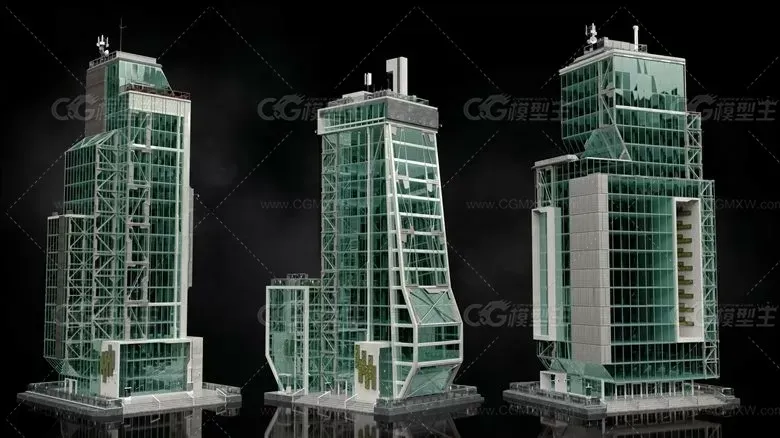 建筑楼房办公楼写字楼高楼大厦3D模型-20