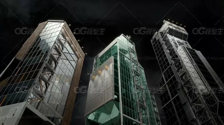 建筑楼房办公楼写字楼高楼大厦3D模型-24
