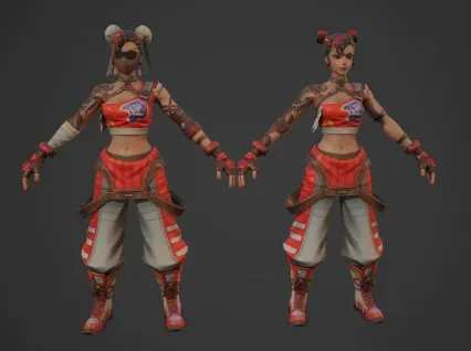 包子头格斗女孩