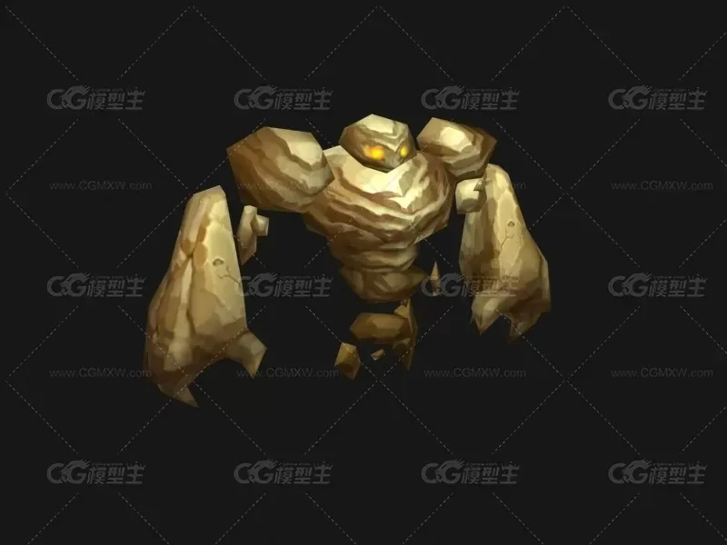 土元素 石头怪3D模型-3