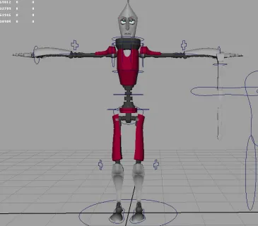 钢笔人maya模型 带绑定