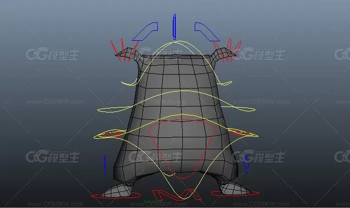 带绑定的麻袋编织袋面粉袋大袋子maya模型下载！-3