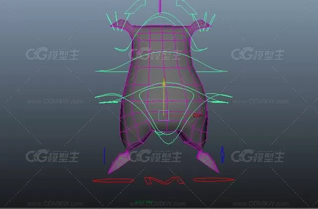 带绑定的麻袋编织袋面粉袋大袋子maya模型下载！-2