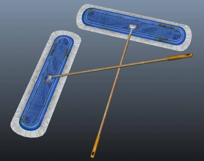 写实拖布拖把maya模型免费下载！含贴图！含绑定！