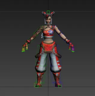 格斗女孩游戏角色模型 有绑定