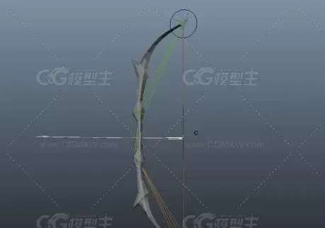 已绑定的长弓maya模型下载，带射箭动画。-1