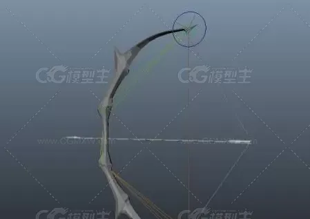 已绑定的长弓maya模型下载，带射箭动画。-2