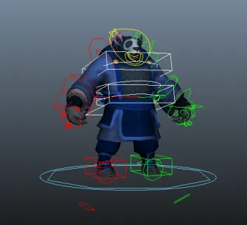 Dota 游戏角色野狗侠客maya模型下载 刀塔英雄狗熊剑客游戏角色maya模型下载 带绑定