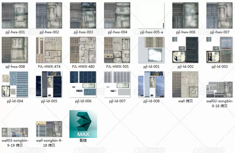 大型城市模型，可用作配楼，城市副场景3d模型下载！含全套贴图！-2