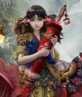 古风国风美女人物角色插画大图收藏！