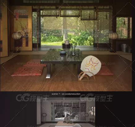 10套影视级高精场景3dmax模型下载！超逼真写实的电影级日系风格室内场景3dmax模型 ！-6